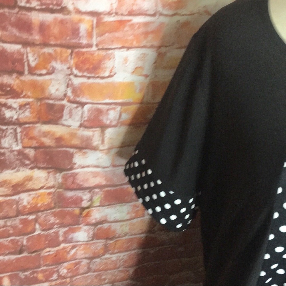 Black and White Polka Dot Women's TopCozy Collections Black and White Tunic - Picture 4 of 9